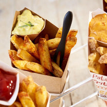 Cargar imagen en el visor de la galería, Cono Kraft con espacio para Salsa 20,5x26,5cm