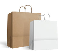 Load image into Gallery viewer, Kraft Bag Flat Handle S1 (26+14x32cm)