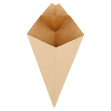 Cargar imagen en el visor de la galería, Cono Kraft con espacio para Salsa 16,5x19,5cm