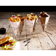 Cargar imagen en el visor de la galería, Cono Kraft con espacio para Salsa 20,5x26,5cm