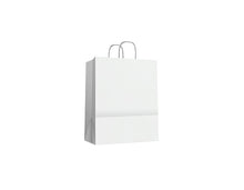 Cargar imagen en el visor de la galería, Bolsa Blanca Asa Rizada M 110gsm (32+16x42cm)-(250 unid/caja)-(exclusivo online)