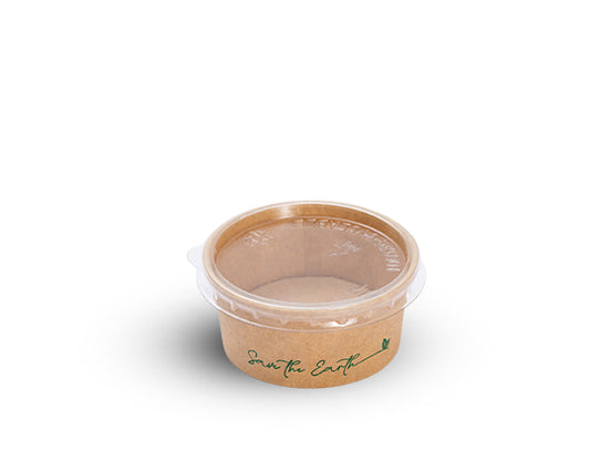 Salsera Cartón Kraft 30ml + Tapa rPet