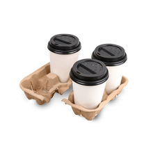 Cargar imagen en el visor de la galería, Bandeja Portavasos Divisible - Fibra Natural - 2/4 vasos