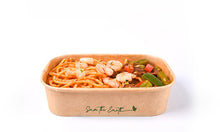 Cargar imagen en el visor de la galería, Envase Microondable Rectangular Kraft 500 ml- 16oz