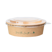 Cargar imagen en el visor de la galería, Ensaladera Cartón 500 ml + Tapa rPET Antivaho