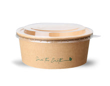 Cargar imagen en el visor de la galería, Ensaladera Cartón 1000 ml + Tapa rPET Antivaho