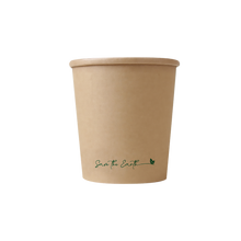 Cargar imagen en el visor de la galería, Sopera Cartón + Tapa Kraft 350ml (Combo)- 12oz