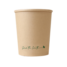 Cargar imagen en el visor de la galería, Sopera Cartón + Tapa Kraft 1000ml (Combo)- 32oz (300 unid/caja)-(exclusivo online)