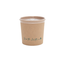 Cargar imagen en el visor de la galería, Envase redondo 12 oz Kraft 350 ml con tapa PP (Combo)