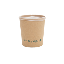 Cargar imagen en el visor de la galería, Envase redondo 16 oz Kraft 450 ml con tapa PP (Combo)