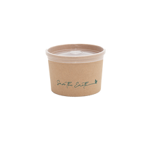 Cargar imagen en el visor de la galería, Envase redondo 8 oz Kraft 250 ml con tapa PP (Combo)