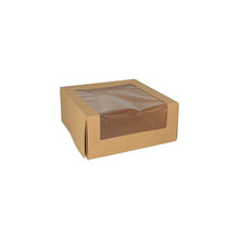 Cargar imagen en el visor de la galería, Cajas para Tarta 23 x 23 x 10 cm con ventana de PLA (25 unid/pack)
