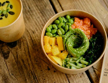 Cargar imagen en el visor de la galería, Envase redondo 26 oz Kraft 750 ml con tapa PP (Combo)