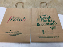 Cargar imagen en el visor de la galería, Bolsa Kraft Asa Plana L (32x16x35cm) (personalizada a 1 tinta- a 2 caras)- 1500 unidades