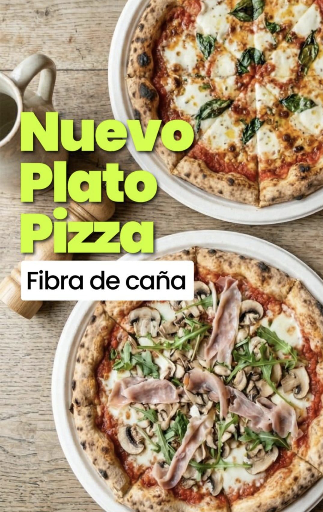 Plato para Pizza Caña de Azúcar 32,5cm (200 unid/caja) (exclusivo online)