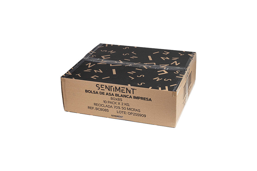 Bolsa Asa Camiseta XXL 80x85cm (50µm) Reciclada 70% (10pq. x 2kg.) (exclusivo online)