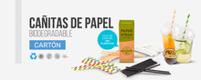Cargar imagen en el visor de la galería, Pajitas Papel Kraft Variado Enfundadas 8mm x 23cm (Gruesas) (5000 unid/caja)(exclusivo online)