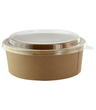 Cargar imagen en el visor de la galería, Ensaladera Cartón Kraft + Tapa 1100ml (Combo)- 34oz