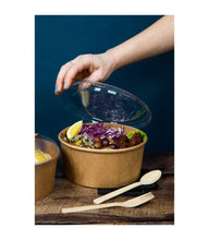 Cargar imagen en el visor de la galería, Ensaladera Cartón Kraft + Tapa 1100ml (Combo)- 34oz