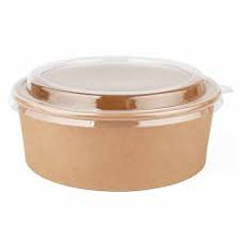 Cargar imagen en el visor de la galería, Ensaladera Cartón 1000 ml + Tapa rPET Antivaho