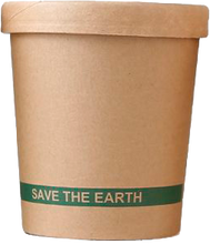 Cargar imagen en el visor de la galería, Sopera Cartón + Tapa Kraft 750ml (Combo)- 26oz (300 unid/caja)