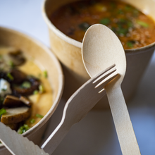 Cargar imagen en el visor de la galería, Ensaladera Cartón 1000 ml + Tapa rPET Antivaho