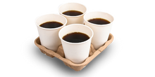 Cargar imagen en el visor de la galería, Bandeja Portavasos Divisible - Fibra Natural - 2/4 vasos