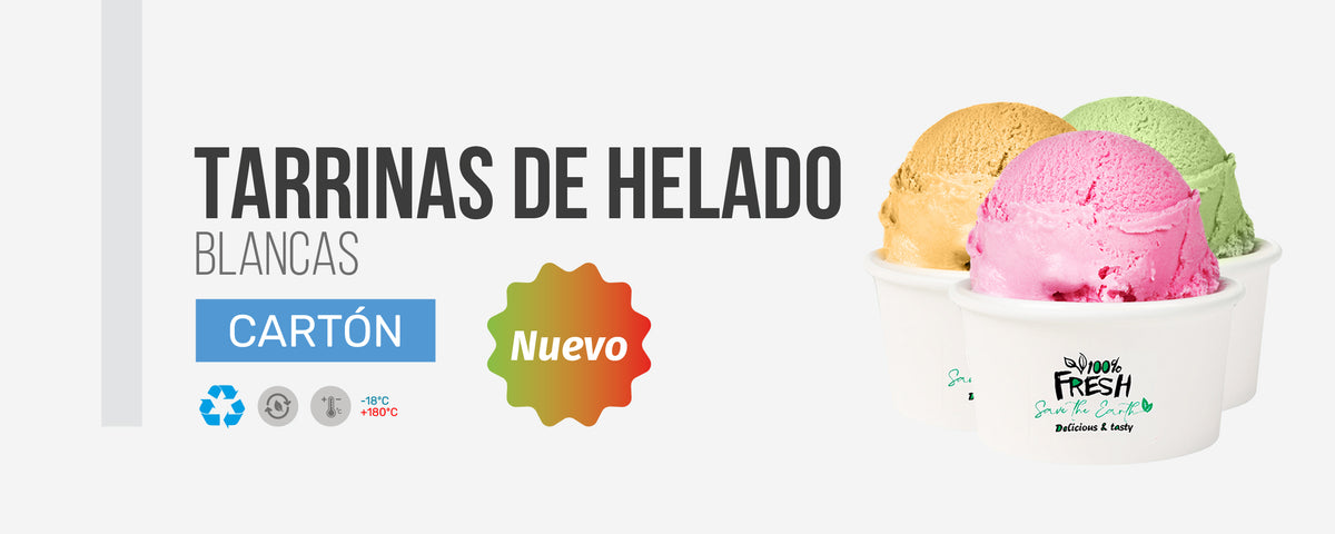 Tarrina Helado Blanca 120ml (4oz)