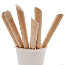 Cargar imagen en el visor de la galería, Pajitas Cartón Kraft 12mm x 21cm (Extra-Gruesas) (2500 unid/caja) (exclusivo online)