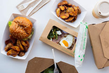 Cargar imagen en el visor de la galería, Caja Kraft con Ventana 900ml (15x10x4,5cm)