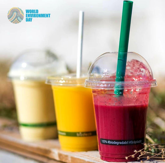 Tapa Compostable Cúpula con Agujero para vaso Compostable de 300 y 400ml