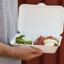 Cargar imagen en el visor de la galería, Envase Caña de Azúcar- 2 compartimentos- 25x15,5x4,8cm - 1000ml