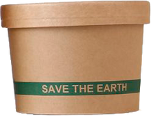 Cargar imagen en el visor de la galería, Sopera Cartón + Tapa Kraft 250ml (Combo)- 8oz