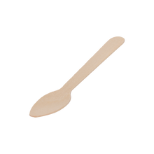 Cargar imagen en el visor de la galería, Cucharita Postre Madera 11 cm Enfundada (2000 unid/caja) (exclusivo online)