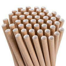 Cargar imagen en el visor de la galería, Pajitas Cartón Kraft 12mm x 21cm (Extra-Gruesas) (2500 unid/caja) (exclusivo online)