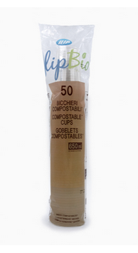 Vasos Transparentes Compostables 650ml (22oz)