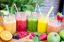 Cargar imagen en el visor de la galería, Pajitas Cartón Rayas Colores 8mm x 20cm (Gruesas) (pack con 100 unid/ caja con 6000 unid)