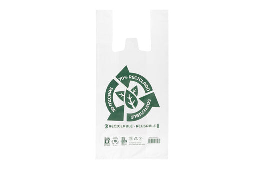 Bolsa Asa Camiseta MEDIANA 42x53cm (50µm) Reciclada 70%