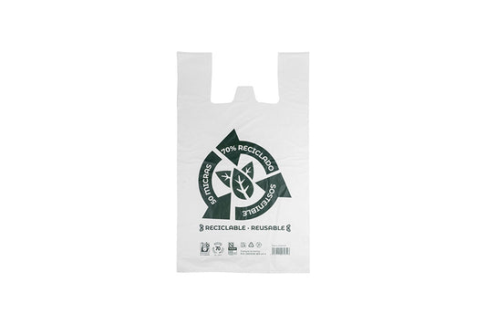 Bolsa Asa Camiseta XXL 80x85cm (50µm) Reciclada 70% (10pq. x 2kg.) (exclusivo online)