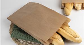 Laid Kraft Paper Pastry Bag 22+12x36cm