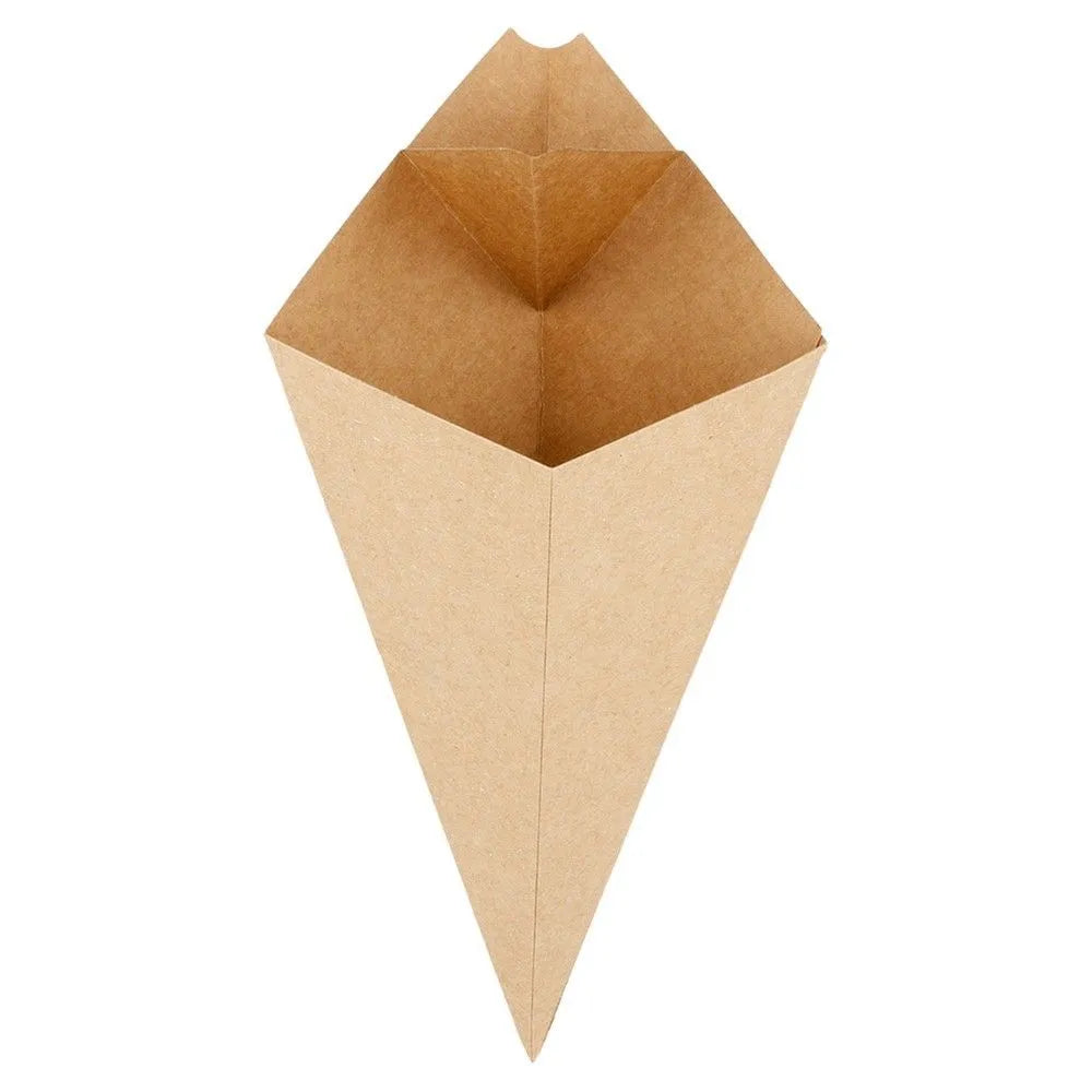 Cono Kraft con espacio para Salsa 16,5x19,5cm