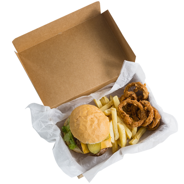 Caja Kraft Hamburguesa + Patatas 22,5x18x9cm (200 unid/caja) (exclusivo online)