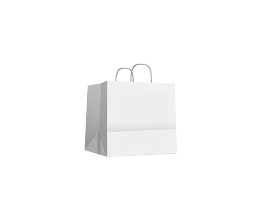 Bolsa Blanca Asa Rizada L 110gsm (32+21x32cm)-(250 unid/caja)-(exclusivo online)