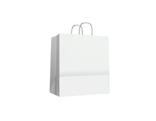 Cargar imagen en el visor de la galería, Bolsa Blanca Asa Rizada XL 120gsm (46+16x49cm)-(250 unid/caja)-(exclusivo online)
