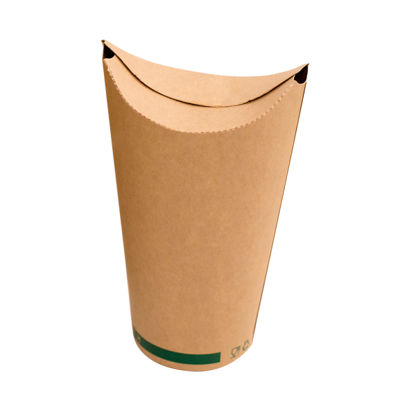 Vaso cerrado Kraft para Fritos 16*6cm (500 unid/caja) (exclusivo online)