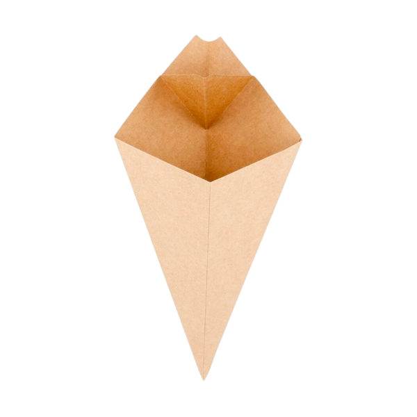 Cono Kraft con espacio para Salsa 16,5x19,5cm
