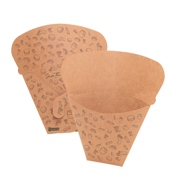 Cono Kraft para Crepes 14,5x19x6,5cm (500 unid/caja) (exclusivo online)