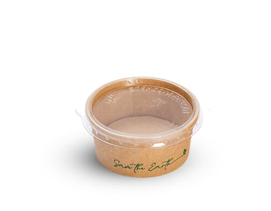 Salsera Cartón Kraft  60ml + Tapa rPet
