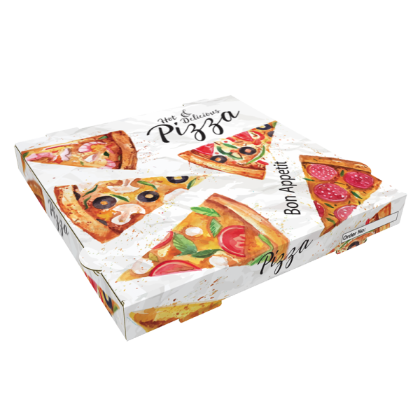 Caja Pizza Decorada 40x40x3,5cm