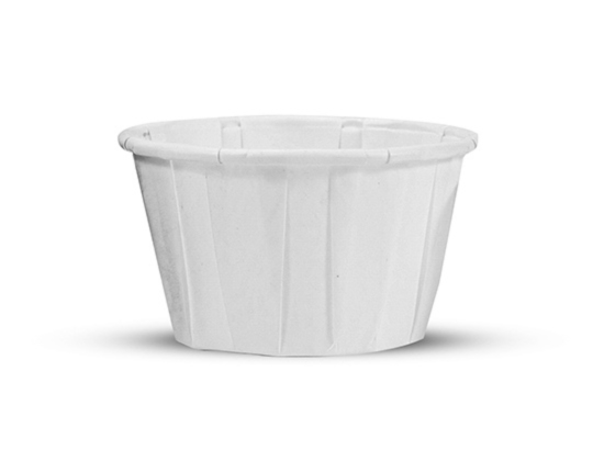 Salsera Blanca papel plisado 100ml (3000 unid/caja) (exclusivo online)